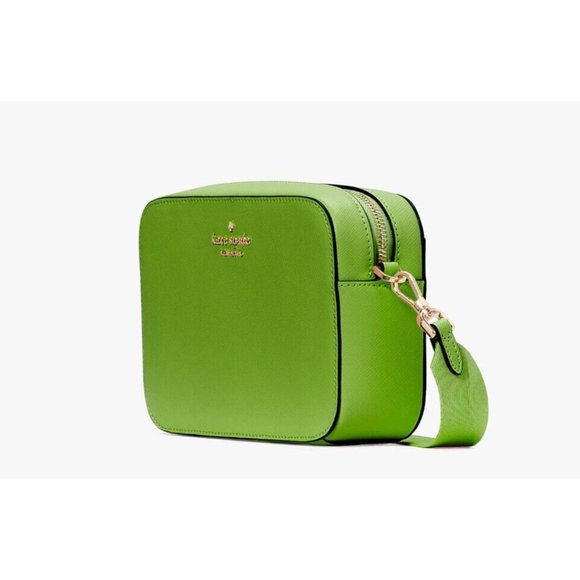 New Kate Spade Madison Mini Camera Bag Saffiano Leather Turtle Green - Picture 2 of 5